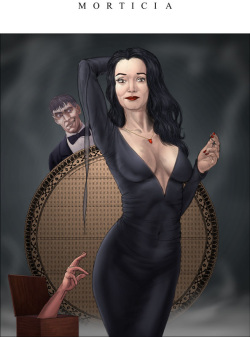 Morticia Addams and Lily Munster