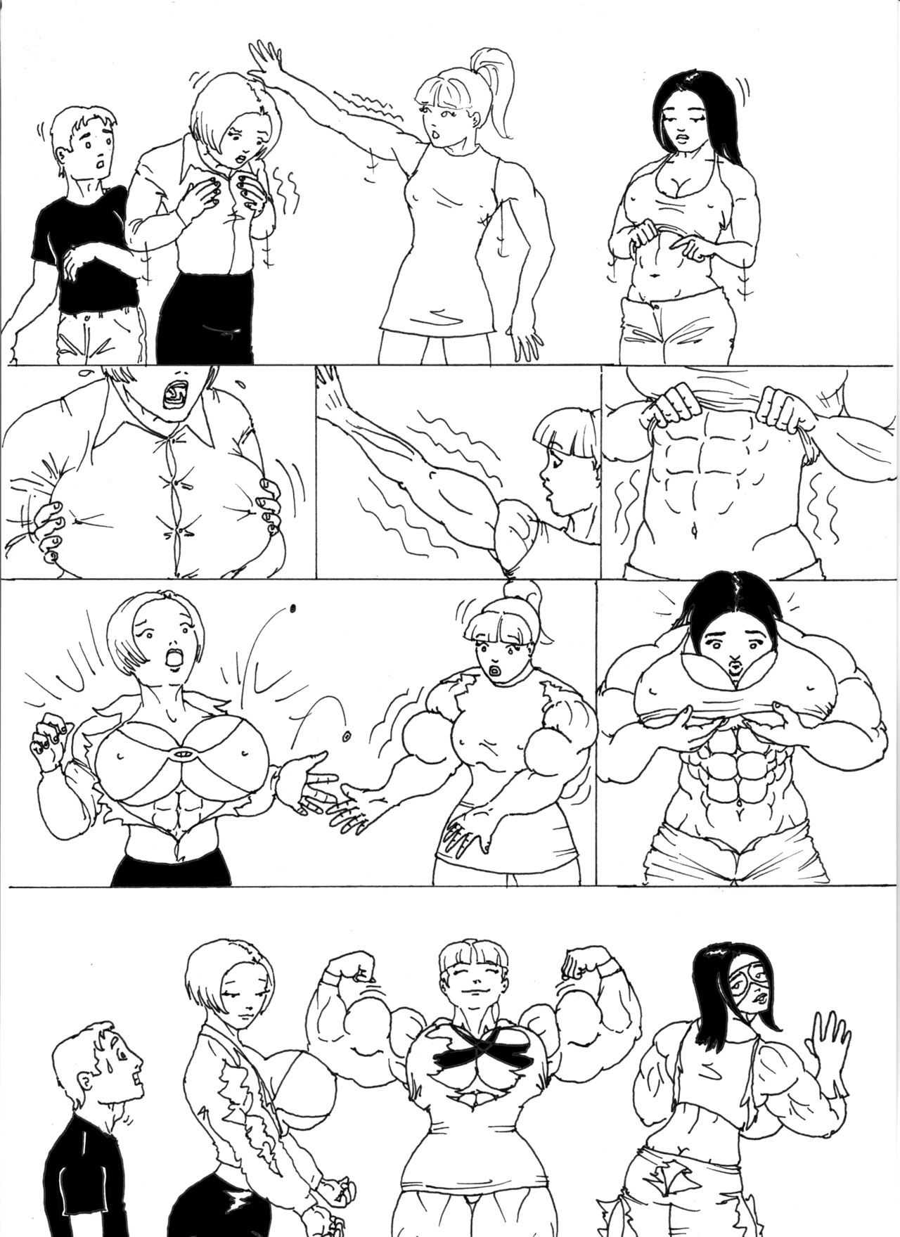 Female muscle growth hentai